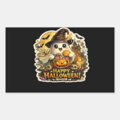 Sticker Rectangulaire 🎃 Citrouille Halloween effrayante (Devant)