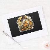 Sticker Rectangulaire 🎃 Citrouille Halloween effrayante (Enveloppe)