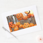Sticker Rectangulaire Citrouille halloween Jack-o'-lantern orange citrou (Enveloppe)