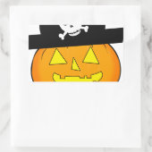 Sticker Rectangulaire citrouille pirate (Sac)