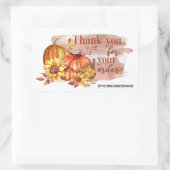 Sticker Rectangulaire Citrouilles aquarelle (Sac)