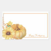 Sticker Rectangulaire Citrouilles d'aquarelle douce (Devant)