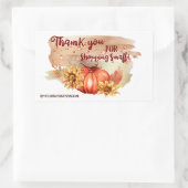 Sticker Rectangulaire Citrouilles d'aquarelle et tournesols (Sac)