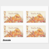 Sticker Rectangulaire Citrouilles de récolte d'automne faits maison de l (Feuille)