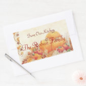 Sticker Rectangulaire Citrouilles de récolte d'automne faits maison de l (Enveloppe)