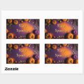 Sticker Rectangulaire Citrouilles d'Halloween (Feuille)