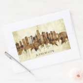 Sticker Rectangulaire Cityscape de Kansas City (Enveloppe)