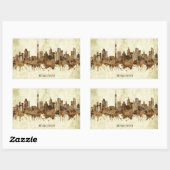 Sticker Rectangulaire Cityscape de Toronto Canada (Feuille)