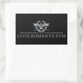 Sticker Rectangulaire Civis Romanus Sum (CIVIS ROMANVS SVM) (Sac)