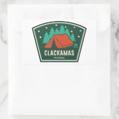 Sticker Rectangulaire Clackamas Wilderness Camping Oregon (Sac)