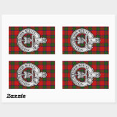 Sticker Rectangulaire Clan Donnachaidh (Robertson) Crest & Tartan (Feuille)