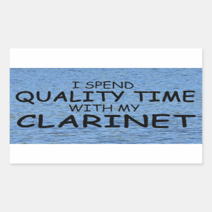 Sticker rectangulaire Clarinet Time