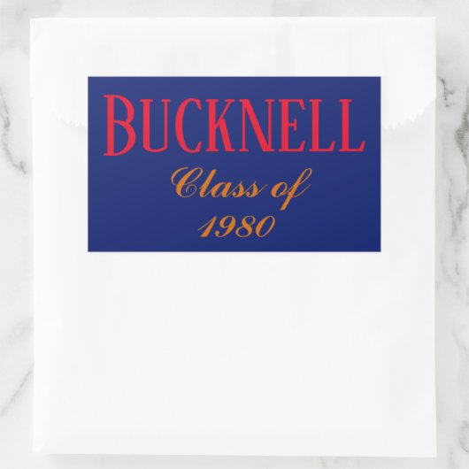 Sticker Rectangulaire classe de 1980 (Sac)