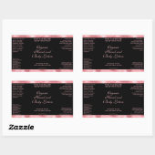 Sticker Rectangulaire Classic Black and Pink Foil Cosmetics Bottle Label (Feuille)