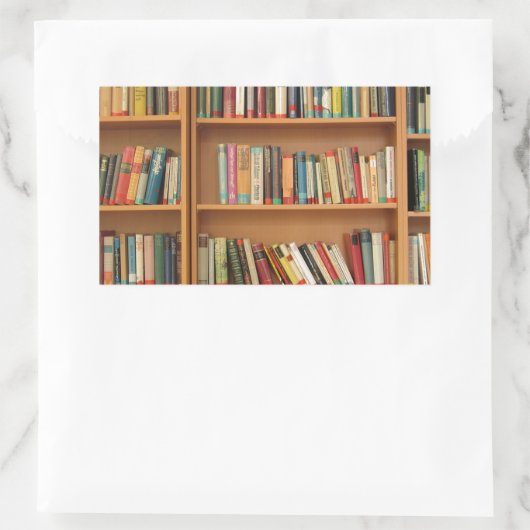 Sticker Rectangulaire Classic book shelf pattern (Sac)