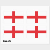 Sticker Rectangulaire Classic England Flag - St. George’s Cross (Feuille)
