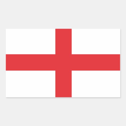 Sticker Rectangulaire Classic England Flag - St. George’s Cross (Devant)
