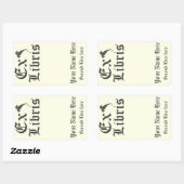 Sticker Rectangulaire Classic Ex Libris Plaque (Feuille)