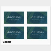 Sticker Rectangulaire Classic Noël plaid simple personnalisé (Feuille)