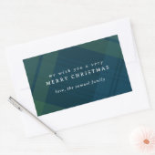 Sticker Rectangulaire Classic Noël plaid simple personnalisé (Enveloppe)