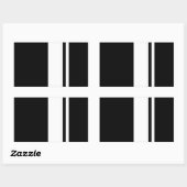 Sticker Rectangulaire Classic Retro Black & White Race (Feuille)