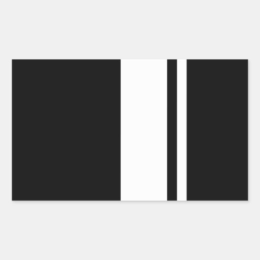 Sticker Rectangulaire Classic Retro Black & White Race (Devant)