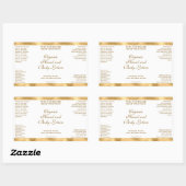 Sticker Rectangulaire Classic White and Gold Foil Cosmetics Bottle Label (Feuille)