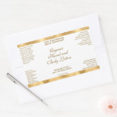 Sticker Rectangulaire Classic White and Gold Foil Cosmetics Bottle Label (Enveloppe)