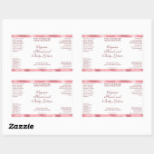 Sticker Rectangulaire Classic White and Pink Foil Cosmetics Bottle Label (Feuille)