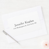 Sticker Rectangulaire Classical Black & White Minimalist Professional (Enveloppe)