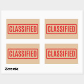 Sticker Rectangulaire Classifié (Feuille)