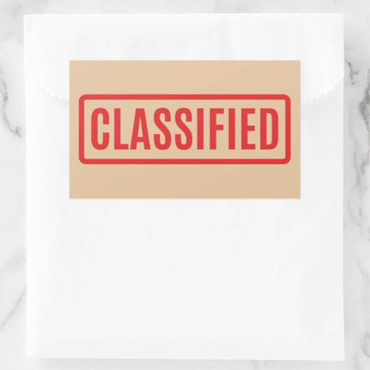 Sticker Rectangulaire Classifié (Sac)