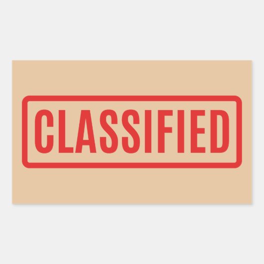 Sticker Rectangulaire Classifié (Devant)