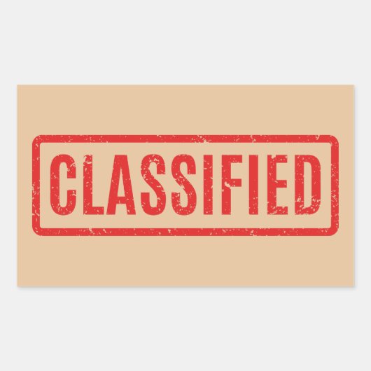 Sticker Rectangulaire Classifié Empilé (Devant)
