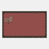 Sticker Rectangulaire Classy Nutcracker Soldiers Name Labels Red (Devant)