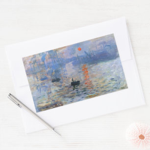 Sticker Rectangulaire Claude Monet Impression soleil levant 1872 Port Ar