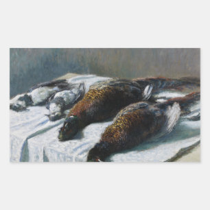Sticker Rectangulaire Claude Monet - La vie morte avec les faisans