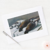 Sticker Rectangulaire Claude Monet - La vie morte avec les faisans (Enveloppe)