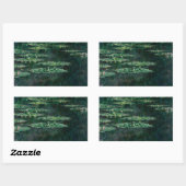 STICKER RECTANGULAIRE CLAUDE MONET - NÉNUPHAR (Feuille)