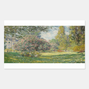 Sticker Rectangulaire Claude Monet - Paysage : Le Parc Monceau