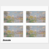 Sticker Rectangulaire Claude Monet - Printemps de la Seine (Feuille)