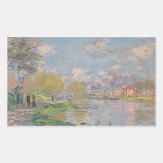 Sticker Rectangulaire Claude Monet - Printemps de la Seine (Devant)