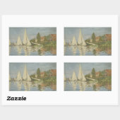 Sticker Rectangulaire Claude Monet - Regattas à Argenteuil (Feuille)