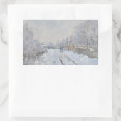 Sticker Rectangulaire Claude Monet - Scène de neige à Argenteuil (Sac)