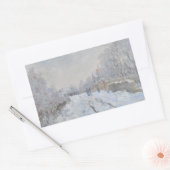 Sticker Rectangulaire Claude Monet - Scène de neige à Argenteuil (Enveloppe)