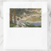 Sticker Rectangulaire Claude Monet - Sur la rive de la Seine, Bennecour (Sac)