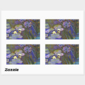 Sticker Rectangulaire Claude Monet Water Lilies Agapanthus (Feuille)