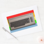 Sticker Rectangulaire Clavier d'ordinateur rétro vintage ? (Enveloppe)