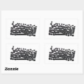 Sticker Rectangulaire clavier dyslexie clavier ordinateur lettre bouton (Feuille)