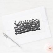 Sticker Rectangulaire clavier dyslexie clavier ordinateur lettre bouton (Enveloppe)